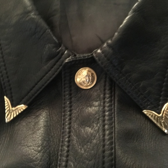 1990 Gianni Versace Cropped Leather Jacket - Picture 4 of 8